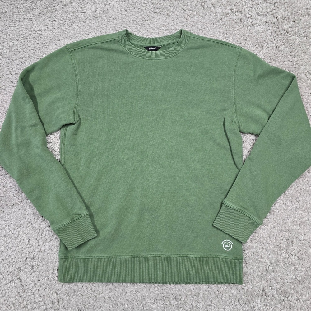 Allbirds Womens R&R Pima Cotton Sweatshirt Size M Green Athleisure Lounge